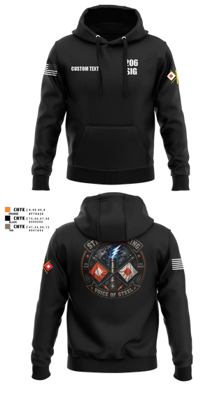Hoodie, 206 Steel Lightning, Army, Teamtime, Team time, sublimation, custom sports apparel, team uniforms, spirit wear, spiritwear, sports uniforms, custom shirts, team store, custom team store, fundraiser sports, apparel fundraiser