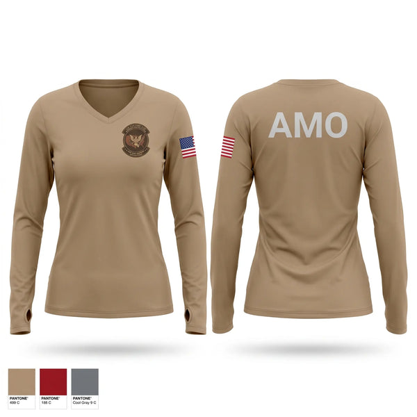 Womens Long Sleeve Vneck Shirt, Air and Marine Operations, Police, Teamtime, Team time, sublimation, custom sports apparel, team uniforms, spirit wear, spiritwear, sports uniforms, custom shirts, team store, custom team store, fundraiser sports, apparel fundraiser