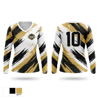 Womens Long Sleeve Vneck Shirt, Texas Legacy, Men's Soccer, Teamtime, Team time, sublimation, custom sports apparel, team uniforms, spirit wear, spiritwear, sports uniforms, custom shirts, team store, custom team store, fundraiser sports, apparel fundraiser