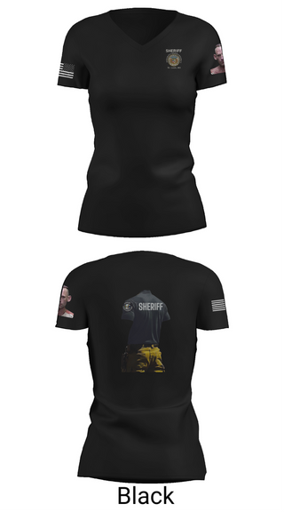 Womens Short Sleeve Vneck Shirt, Sheriff Transportation, , Teamtime, Team time, sublimation, custom sports apparel, team uniforms, spirit wear, spiritwear, sports uniforms, custom shirts, team store, custom team store, fundraiser sports, apparel fundraiser