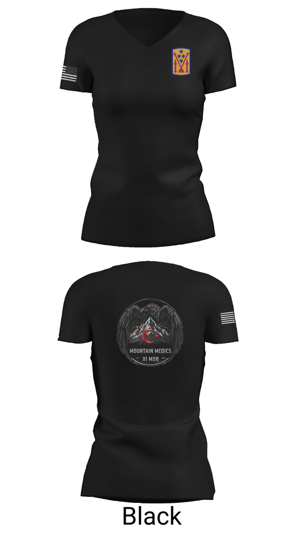 Womens Short Sleeve Vneck Shirt, 11th MDB, Army, Teamtime, Team time, sublimation, custom sports apparel, team uniforms, spirit wear, spiritwear, sports uniforms, custom shirts, team store, custom team store, fundraiser sports, apparel fundraiser