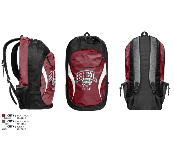 Gear Bag, Bishop Conaty - Our Lady of Loretto Golf, Golf, Teamtime, Team time, sublimation, custom sports apparel, team uniforms, spirit wear, spiritwear, sports uniforms, custom shirts, team store, custom team store, fundraiser sports, apparel fundraiser