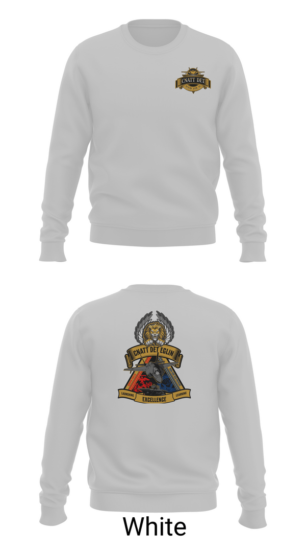 Crew Neck Sweatshirt, CNATT Det Eglin, Navy, Teamtime, Team time, sublimation, custom sports apparel, team uniforms, spirit wear, spiritwear, sports uniforms, custom shirts, team store, custom team store, fundraiser sports, apparel fundraiser
