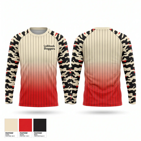 Long Sleeve Performance Shirt, Lubbock Sluggers, Baseball, Teamtime, Team time, sublimation, custom sports apparel, team uniforms, spirit wear, spiritwear, sports uniforms, custom shirts, team store, custom team store, fundraiser sports, apparel fundraiser