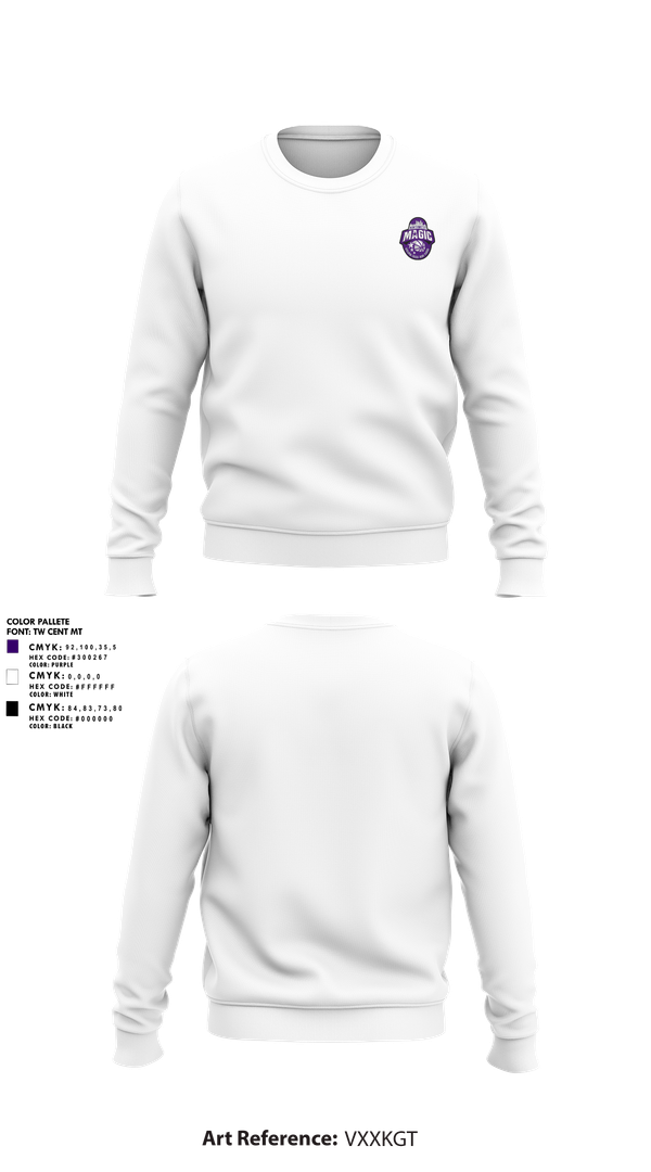 Crew Neck Sweatshirt, Northwest Magic Basketball, Women's Basketball, Teamtime, Team time, sublimation, custom sports apparel, team uniforms, spirit wear, spiritwear, sports uniforms, custom shirts, team store, custom team store, fundraiser sports, apparel fundraiser