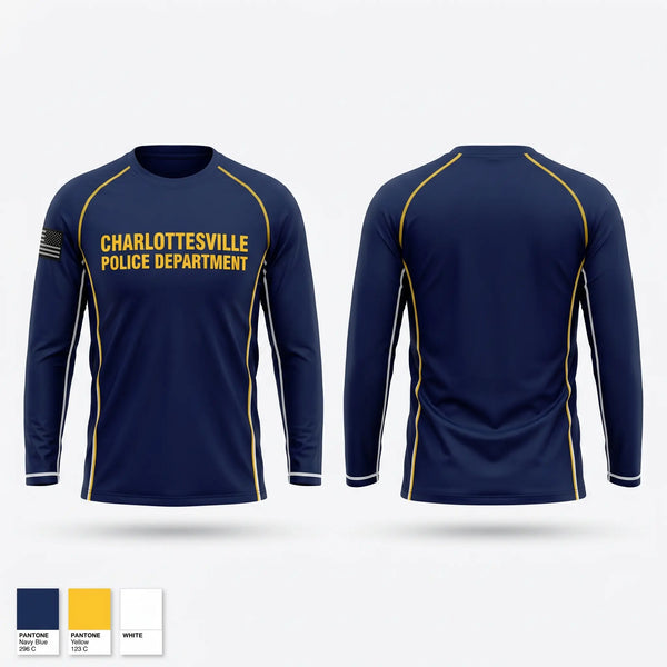 Long Sleeve Performance Shirt, Charlottesville Police Department, Police, Teamtime, Team time, sublimation, custom sports apparel, team uniforms, spirit wear, spiritwear, sports uniforms, custom shirts, team store, custom team store, fundraiser sports, apparel fundraiser