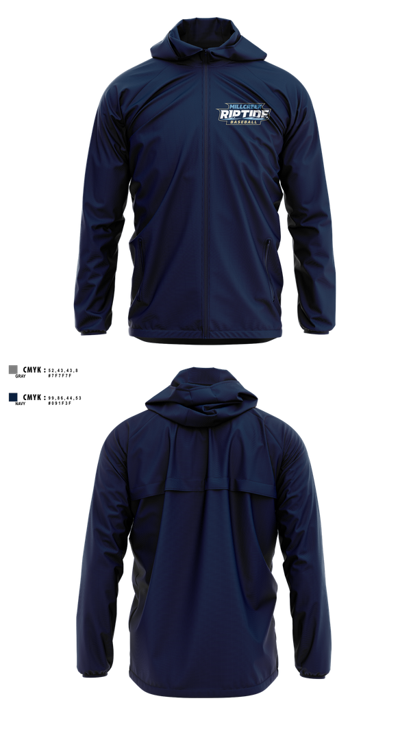 Windbreaker, Millcreek Riptide, Baseball, Teamtime, Team time, sublimation, custom sports apparel, team uniforms, spirit wear, spiritwear, sports uniforms, custom shirts, team store, custom team store, fundraiser sports, apparel fundraiser
