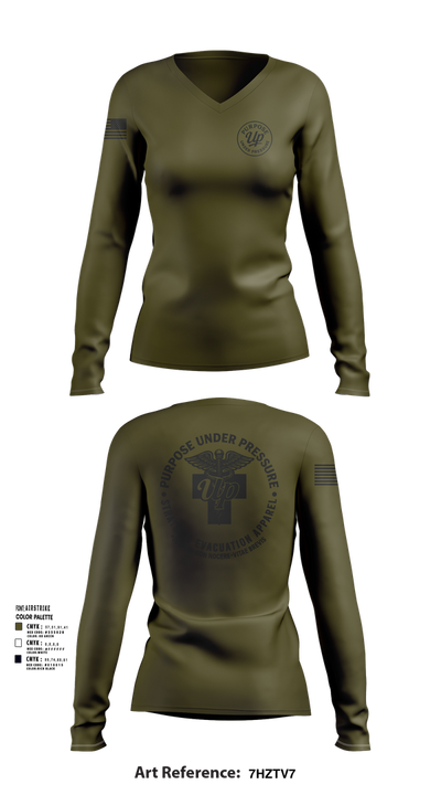 439th AES 50968324 Women's Long Sleeve V-neck Shirt - 106
