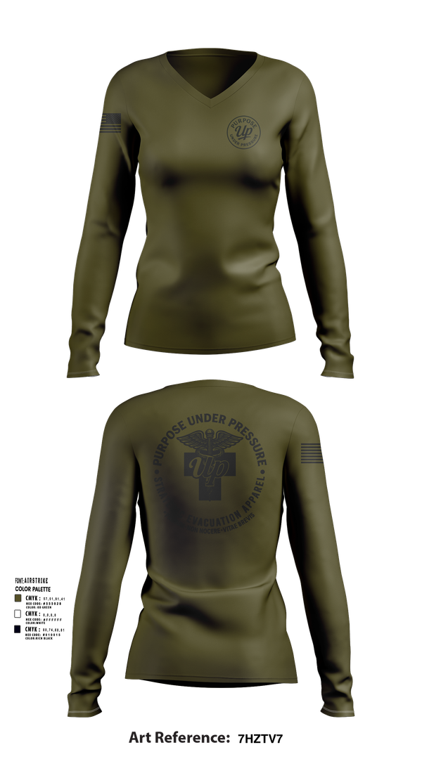 Womens Long Sleeve Vneck Shirt, 439th AES, , Teamtime, Team time, sublimation, custom sports apparel, team uniforms, spirit wear, spiritwear, sports uniforms, custom shirts, team store, custom team store, fundraiser sports, apparel fundraiser