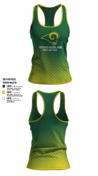 Womens Track Singlet, Southwick Regional Rams, Track & Field, Teamtime, Team time, sublimation, custom sports apparel, team uniforms, spirit wear, spiritwear, sports uniforms, custom shirts, team store, custom team store, fundraiser sports, apparel fundraiser
