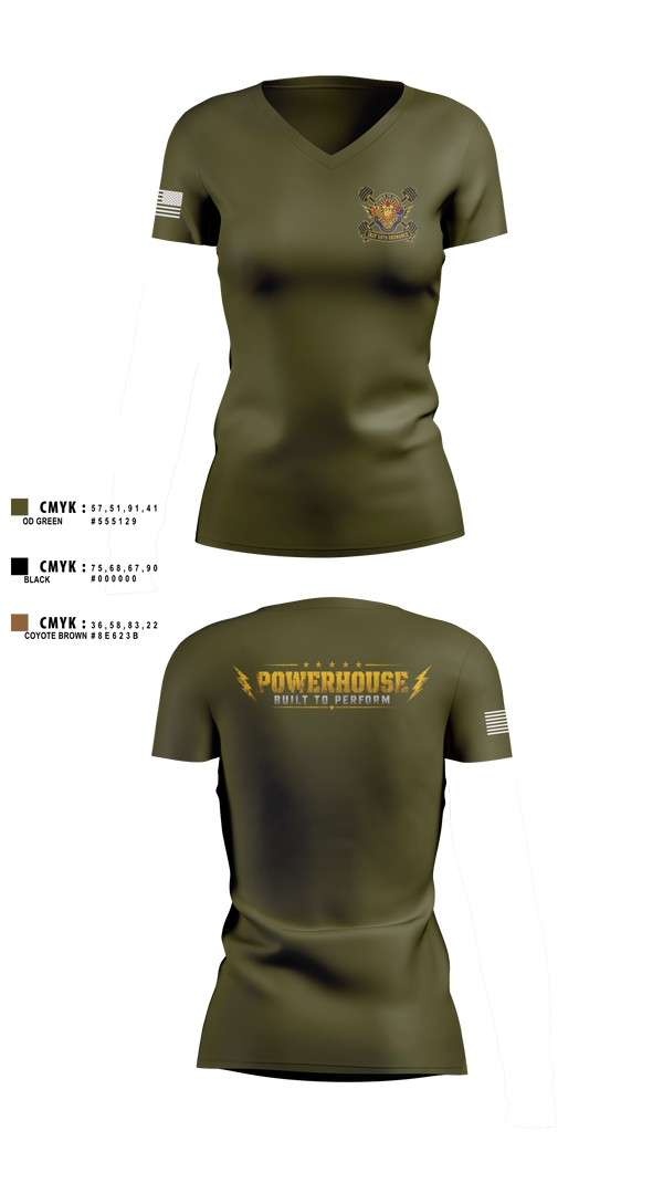 Womens Short Sleeve Vneck Shirt, 59th ORD BDE, Army, Teamtime, Team time, sublimation, custom sports apparel, team uniforms, spirit wear, spiritwear, sports uniforms, custom shirts, team store, custom team store, fundraiser sports, apparel fundraiser