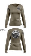 D CLC MAINT Women's Long Sleeve V-neck Shirt - 21
