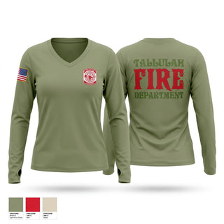 Womens Long Sleeve Vneck Shirt, TF22, Fire Department, Teamtime, Team time, sublimation, custom sports apparel, team uniforms, spirit wear, spiritwear, sports uniforms, custom shirts, team store, custom team store, fundraiser sports, apparel fundraiser