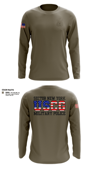 Long Sleeve Performance Shirt, Sector New York Security Forces, Coast Guard, Teamtime, Team time, sublimation, custom sports apparel, team uniforms, spirit wear, spiritwear, sports uniforms, custom shirts, team store, custom team store, fundraiser sports, apparel fundraiser