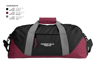 Duffle Bag, Piedmont Hills Pirates, Baseball, Teamtime, Team time, sublimation, custom sports apparel, team uniforms, spirit wear, spiritwear, sports uniforms, custom shirts, team store, custom team store, fundraiser sports, apparel fundraiser