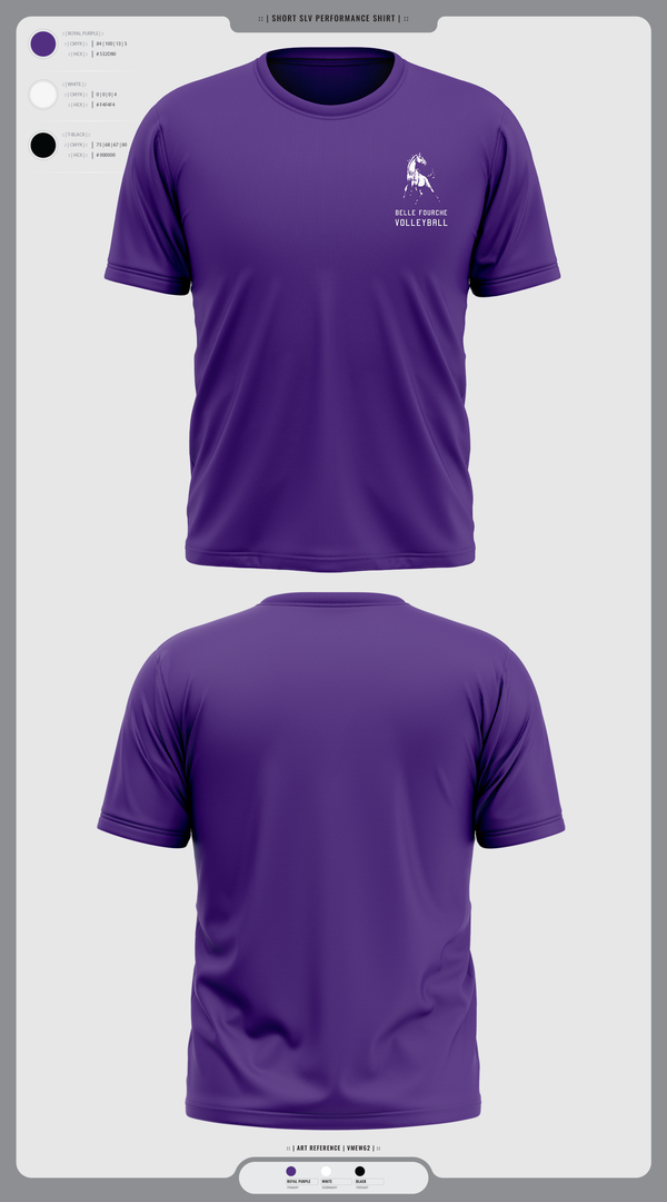 Short Sleeve Performance Shirt, Belle Fourche Volleyball, Women's Volleyball, Teamtime, Team time, sublimation, custom sports apparel, team uniforms, spirit wear, spiritwear, sports uniforms, custom shirts, team store, custom team store, fundraiser sports, apparel fundraiser