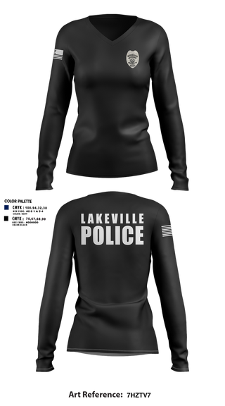 Womens Long Sleeve Vneck Shirt, Lakeville Police Department, , Teamtime, Team time, sublimation, custom sports apparel, team uniforms, spirit wear, spiritwear, sports uniforms, custom shirts, team store, custom team store, fundraiser sports, apparel fundraiser