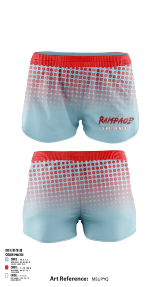 Womens Shorts, Porterville Rampage 10u, Softball, Teamtime, Team time, sublimation, custom sports apparel, team uniforms, spirit wear, spiritwear, sports uniforms, custom shirts, team store, custom team store, fundraiser sports, apparel fundraiser