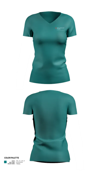 Womens Short Sleeve Vneck Shirt, Albany Memorial Hospital, , Teamtime, Team time, sublimation, custom sports apparel, team uniforms, spirit wear, spiritwear, sports uniforms, custom shirts, team store, custom team store, fundraiser sports, apparel fundraiser
