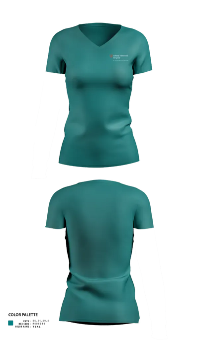 Albany Memorial Hospital 16201632 Women's Short Sleeve V-neck Shirt - 22