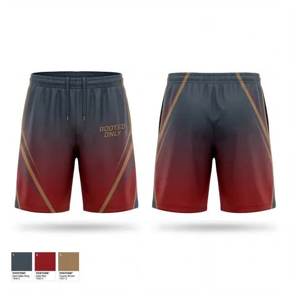Athletic Shorts With Pockets, ROOTED, Baseball, Teamtime, Team time, sublimation, custom sports apparel, team uniforms, spirit wear, spiritwear, sports uniforms, custom shirts, team store, custom team store, fundraiser sports, apparel fundraiser