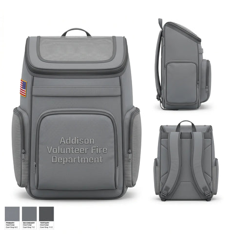Gear Bag, Addison Volunteer Fire Department, Fire Department, Teamtime, Team time, sublimation, custom sports apparel, team uniforms, spirit wear, spiritwear, sports uniforms, custom shirts, team store, custom team store, fundraiser sports, apparel fundraiser