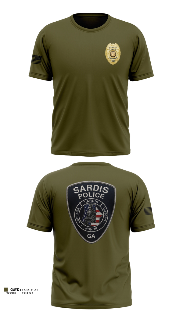 Sardis Police Department Short Sleeve Performance Shirt - 3