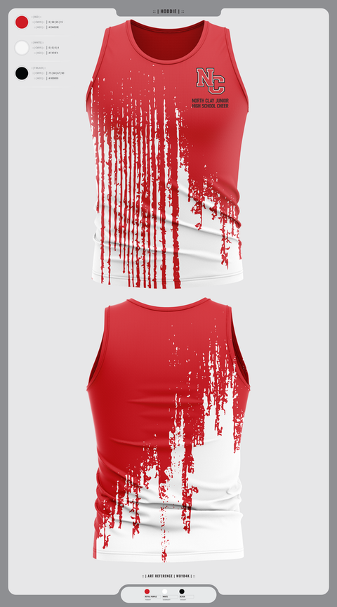 Tank Top, North Clay Junior High School Cheer, Cheer, Teamtime, Team time, sublimation, custom sports apparel, team uniforms, spirit wear, spiritwear, sports uniforms, custom shirts, team store, custom team store, fundraiser sports, apparel fundraiser