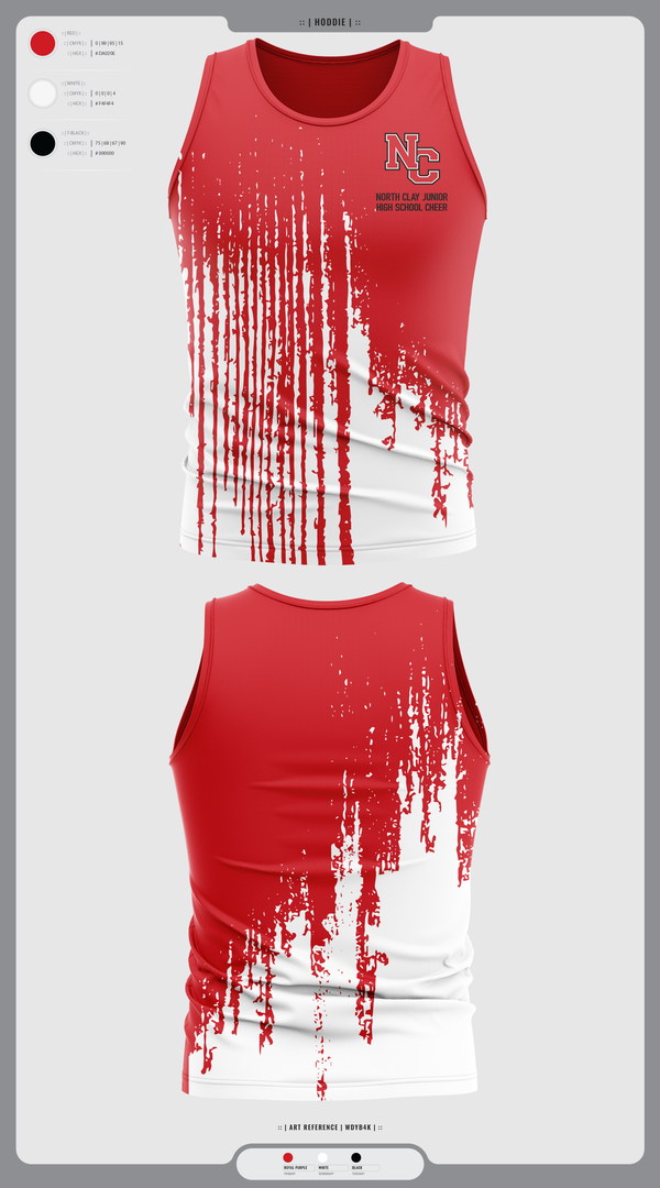 Tank Top, North Clay Junior High School Cheer, Cheer, Teamtime, Team time, sublimation, custom sports apparel, team uniforms, spirit wear, spiritwear, sports uniforms, custom shirts, team store, custom team store, fundraiser sports, apparel fundraiser