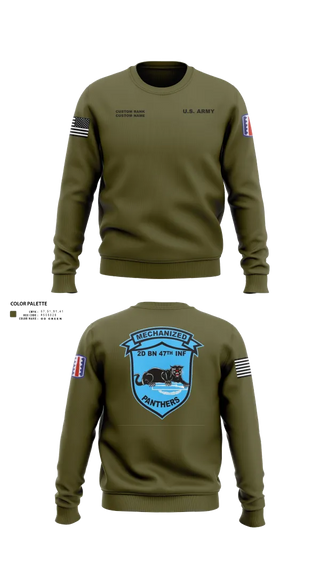 Crew Neck Sweatshirt, C Co 2-47 197th Infantry Brigade, , Teamtime, Team time, sublimation, custom sports apparel, team uniforms, spirit wear, spiritwear, sports uniforms, custom shirts, team store, custom team store, fundraiser sports, apparel fundraiser