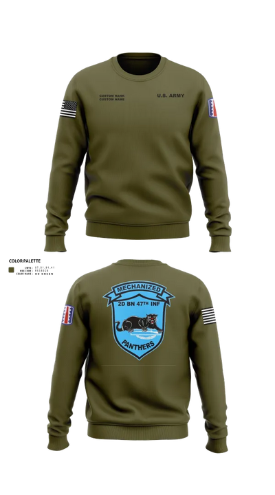 C Co 2-47 197th Infantry Brigade 20243468 Crew Neck Sweatshirt - 31