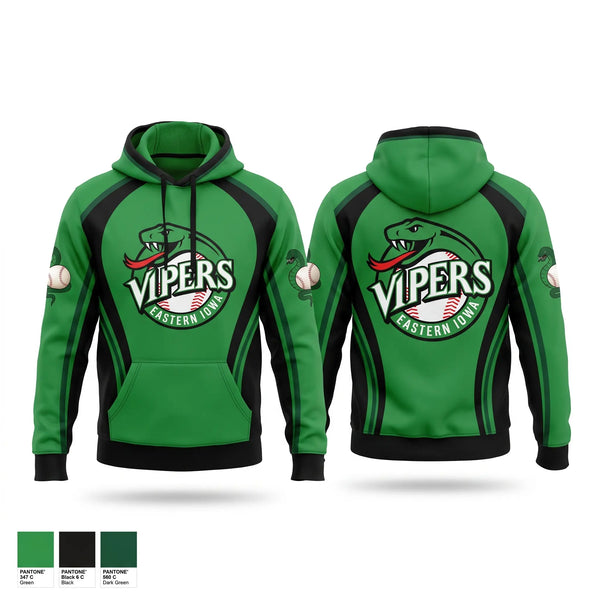 Hoodie, Eastern Iowa Vipers, Baseball, Teamtime, Team time, sublimation, custom sports apparel, team uniforms, spirit wear, spiritwear, sports uniforms, custom shirts, team store, custom team store, fundraiser sports, apparel fundraiser