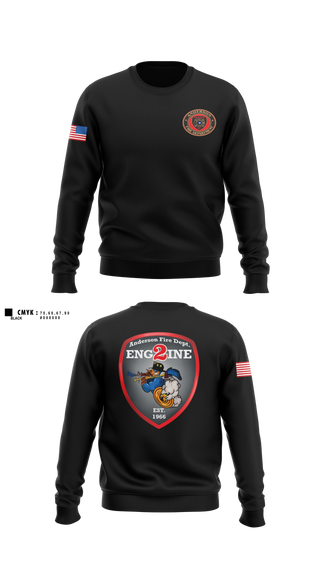 Crew Neck Sweatshirt, Anderson City Fire, Fire Department, Teamtime, Team time, sublimation, custom sports apparel, team uniforms, spirit wear, spiritwear, sports uniforms, custom shirts, team store, custom team store, fundraiser sports, apparel fundraiser