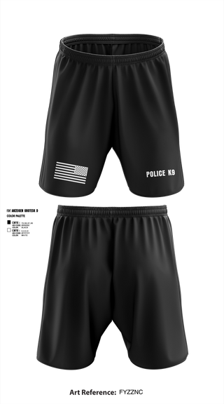 Athletic Shorts With Pockets, POLICE K9, , Teamtime, Team time, sublimation, custom sports apparel, team uniforms, spirit wear, spiritwear, sports uniforms, custom shirts, team store, custom team store, fundraiser sports, apparel fundraiser