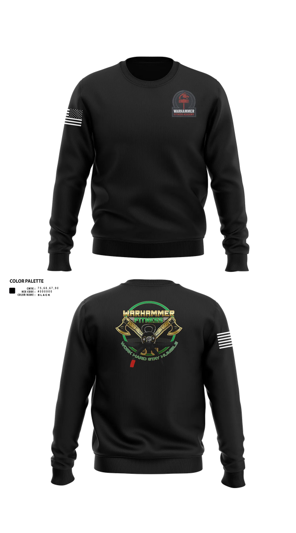Crew Neck Sweatshirt, Warhammer Fitness, , Teamtime, Team time, sublimation, custom sports apparel, team uniforms, spirit wear, spiritwear, sports uniforms, custom shirts, team store, custom team store, fundraiser sports, apparel fundraiser