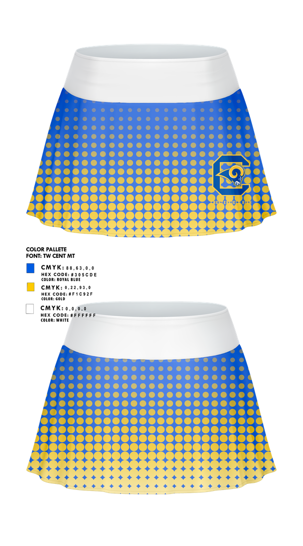 Skort, Chesterfield High Cheer, Cheer, Teamtime, Team time, sublimation, custom sports apparel, team uniforms, spirit wear, spiritwear, sports uniforms, custom shirts, team store, custom team store, fundraiser sports, apparel fundraiser
