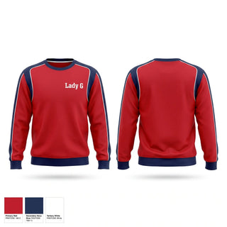Crew Neck Sweatshirt, Lady G, Softball, Teamtime, Team time, sublimation, custom sports apparel, team uniforms, spirit wear, spiritwear, sports uniforms, custom shirts, team store, custom team store, fundraiser sports, apparel fundraiser