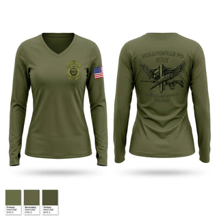 Womens Long Sleeve Vneck Shirt, SRT, Police, Teamtime, Team time, sublimation, custom sports apparel, team uniforms, spirit wear, spiritwear, sports uniforms, custom shirts, team store, custom team store, fundraiser sports, apparel fundraiser
