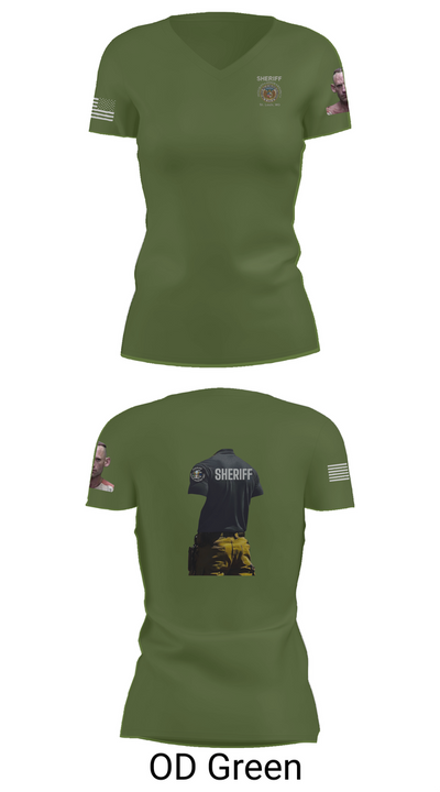 Sheriff Transportation 46102117 Women's Short Sleeve V-neck Shirt - 46