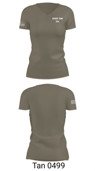 Womens Short Sleeve Vneck Shirt, 51ST CM Co, Army, Teamtime, Team time, sublimation, custom sports apparel, team uniforms, spirit wear, spiritwear, sports uniforms, custom shirts, team store, custom team store, fundraiser sports, apparel fundraiser