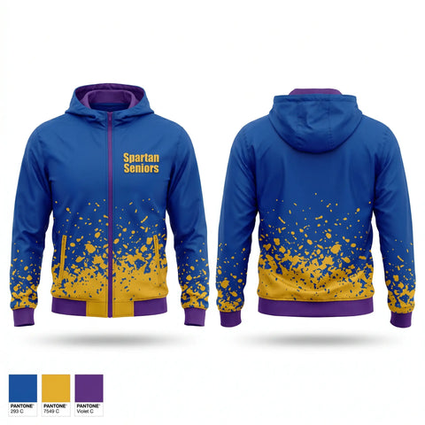 Windbreaker, Spartan Seniors, Cross Country, Teamtime, Team time, sublimation, custom sports apparel, team uniforms, spirit wear, spiritwear, sports uniforms, custom shirts, team store, custom team store, fundraiser sports, apparel fundraiser