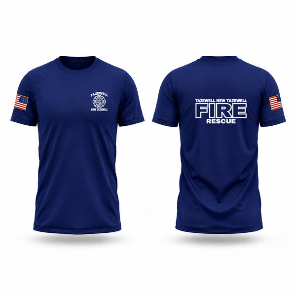 Old School Cotton Feel Shirt, Tazewell/ New Tazewell, Fire Department, Teamtime, Team time, sublimation, custom sports apparel, team uniforms, spirit wear, spiritwear, sports uniforms, custom shirts, team store, custom team store, fundraiser sports, apparel fundraiser