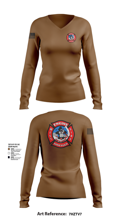 Station 19 Women's Long Sleeve V-neck Shirt - 103