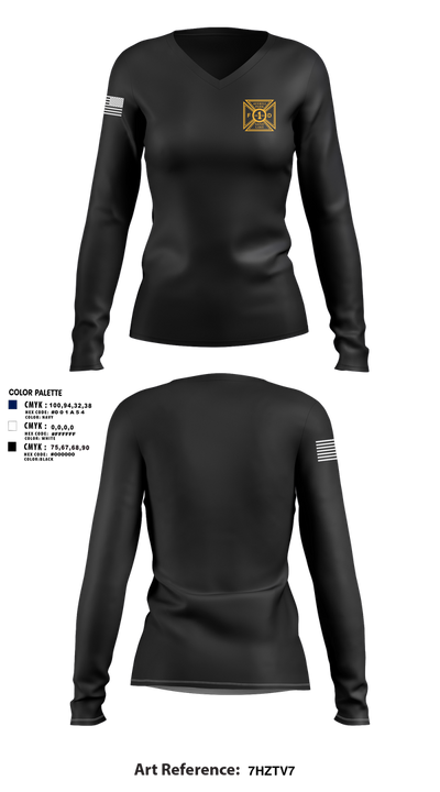 Averill Park - Sand Lake Fire Department 67538202 Women's Long Sleeve V-neck Shirt - 102