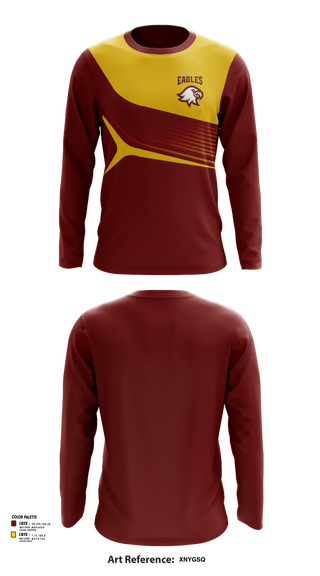 Long Sleeve Performance Shirt, Sharon Eagles Cross Country, Cross Country, Teamtime, Team time, sublimation, custom sports apparel, team uniforms, spirit wear, spiritwear, sports uniforms, custom shirts, team store, custom team store, fundraiser sports, apparel fundraiser