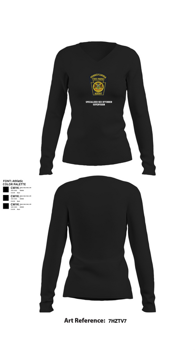 Specialized Sex Offender Supervision 79544168 Women's Long Sleeve V-neck Shirt - 21