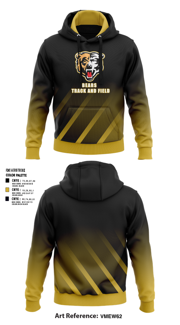 Hoodie, Bears, Track & Field, Teamtime, Team time, sublimation, custom sports apparel, team uniforms, spirit wear, spiritwear, sports uniforms, custom shirts, team store, custom team store, fundraiser sports, apparel fundraiser