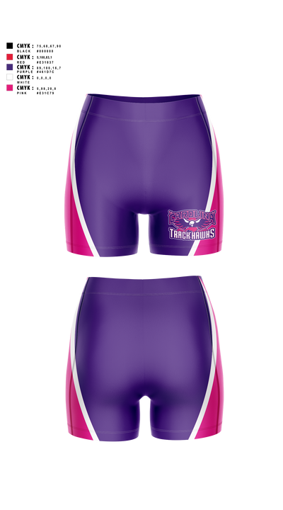 Carolina Track Hawks Women's Compression Shorts - 3