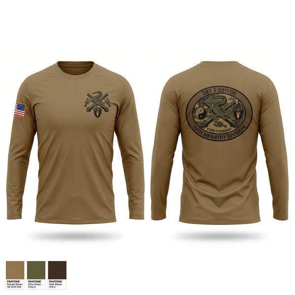 Long Sleeve Performance Shirt, DET 3 HHB 1-111th FA, National Guard, Teamtime, Team time, sublimation, custom sports apparel, team uniforms, spirit wear, spiritwear, sports uniforms, custom shirts, team store, custom team store, fundraiser sports, apparel fundraiser