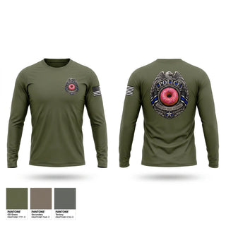 Long Sleeve Performance Shirt, Donut Shop Police Department, Police, Teamtime, Team time, sublimation, custom sports apparel, team uniforms, spirit wear, spiritwear, sports uniforms, custom shirts, team store, custom team store, fundraiser sports, apparel fundraiser
